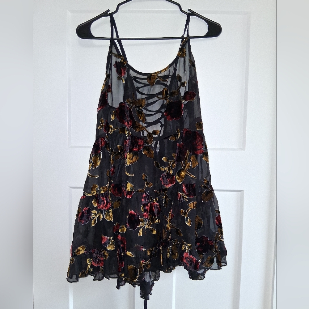 Dolls Kill Black Floral Mini Dress - Picture 2 of 12